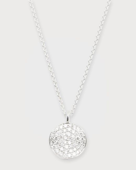 Ippolita White Small Flower Pendant Necklace In Sterling Silver With Diamonds
