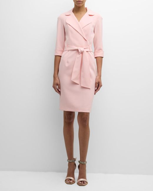 Black Halo Lucinda Belted Sheath Dress in Pink Lyst