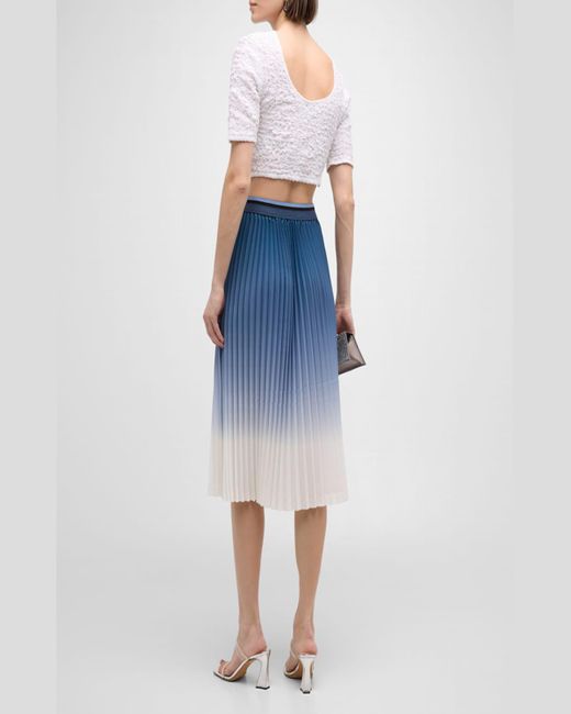 Le Superbe Blue Pleated Ombre Skirt