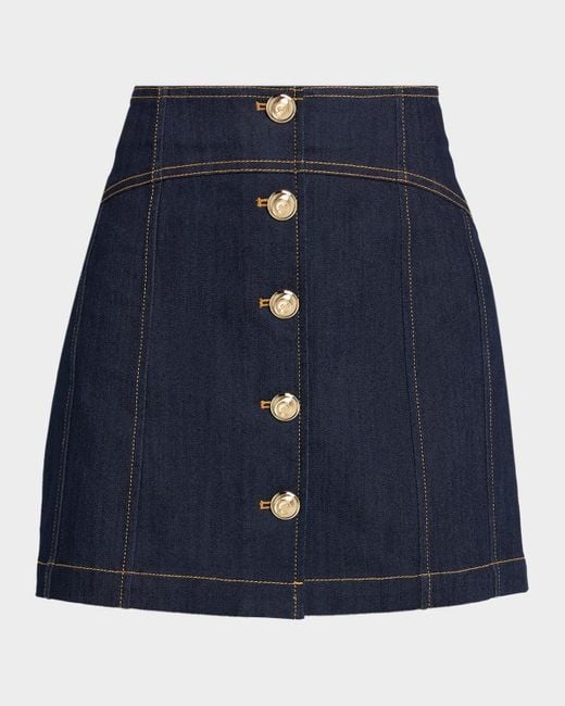Cinq À Sept Blue Claudia Denim Mini Skirt