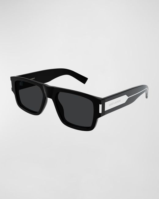 Saint Laurent Black Sl 659 Acetate Rectangle Sunglasses for men