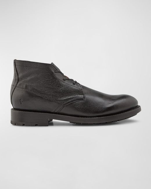 Frye Black Bowery Leather Chukka Boots for men