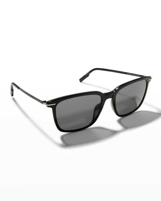 Zegna Multicolor Solid-lens Square Sunglasses for men