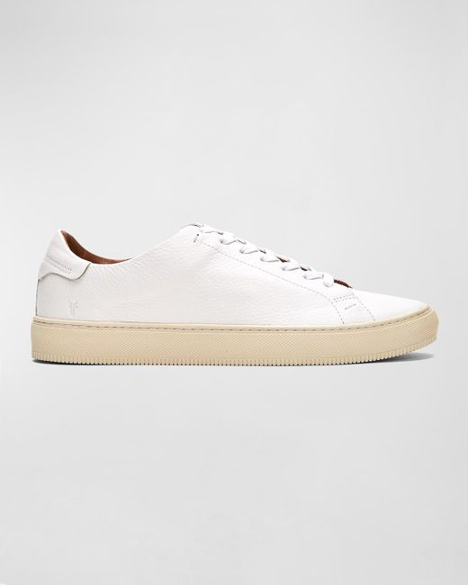 Frye White Astor Low-top Leather Sneaker for men