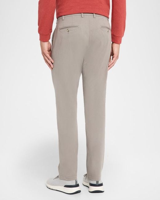 Peter Millar Gray Apos;S Flat Front Trousers for men