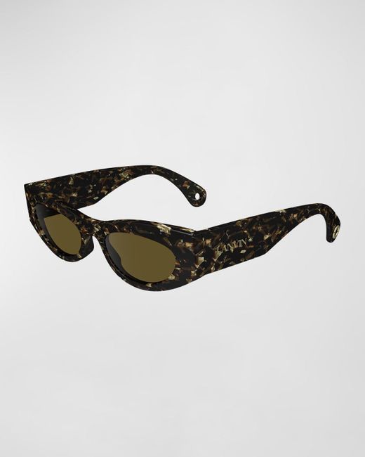 Lanvin Multicolor Signature Acetate Cat-Eye Sunglasses