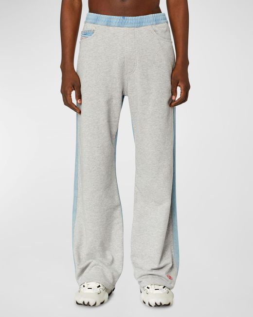 DIESEL Gray P-sol-den Hybrid Sweatpants for men