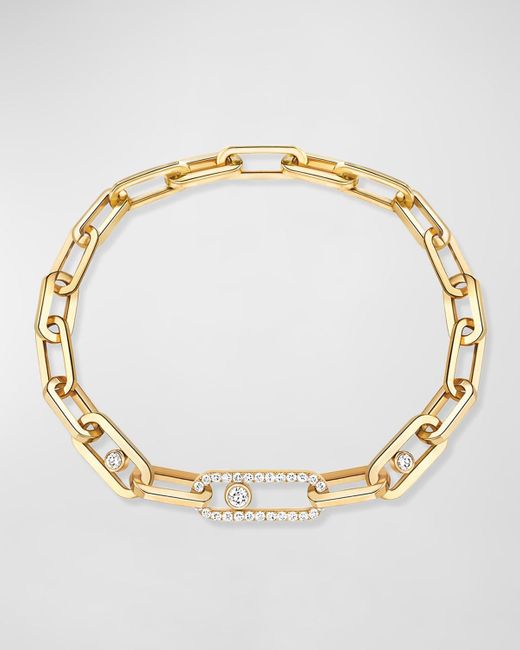 Messika Metallic Move Link 18k Yellow Gold Diamond Bracelet