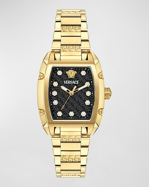 Versace Metallic Dominus Ip Bracelet Watch, 44.8Mm X 36Mm
