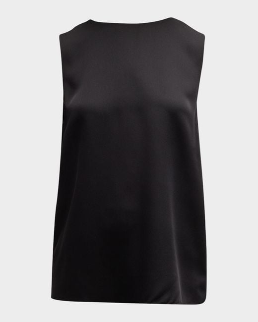 Theory Black Silk Straight Shell Top