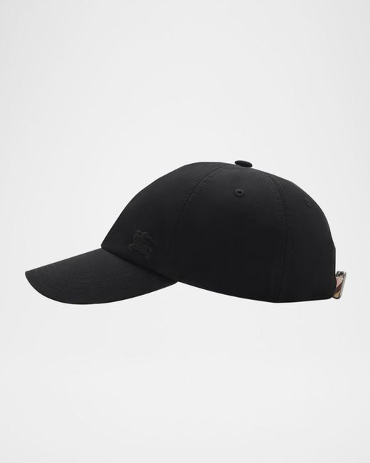 Burberry Black Apos;S Check-Strap Ekd Baseball Cap for men