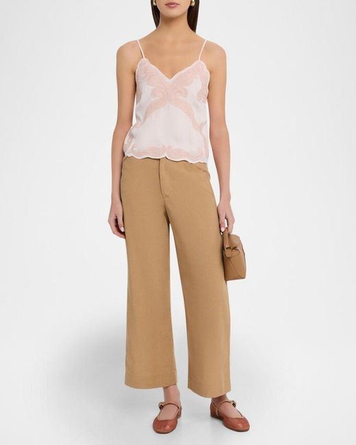 Rag & Bone Natural Allison Crop Flared Pants