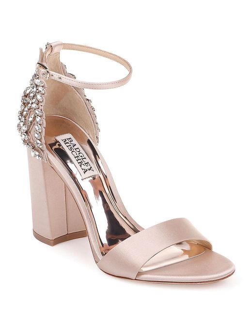 badgley mischka crystal heels
