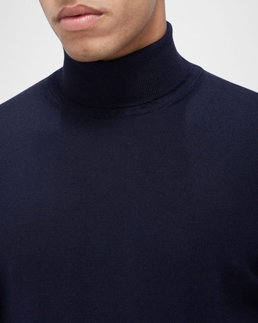 Bugatchi Blue Apos;S Wool Turtleneck Sweater for men