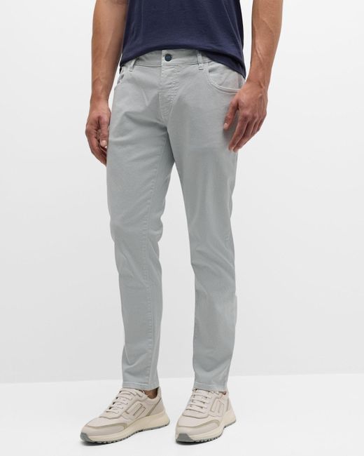 Kiton Denim Slim 5-Pocket Pants in Gray for Men | Lyst