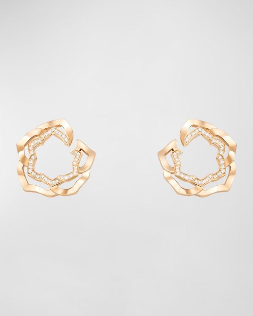 Piaget Metallic Rose 18k Rose Gold Diamond Earrings