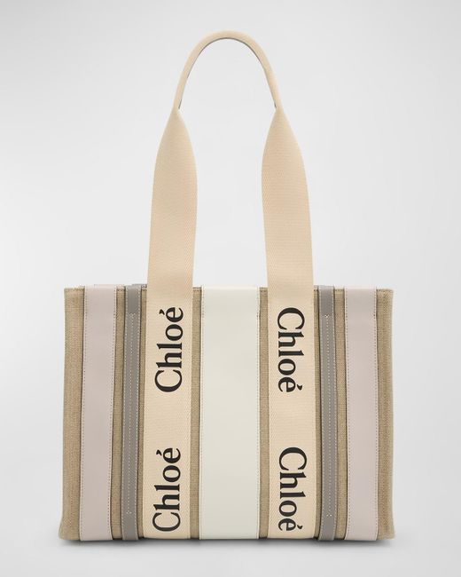 Chloé Natural X High Summer Woody Medium Tote Bag
