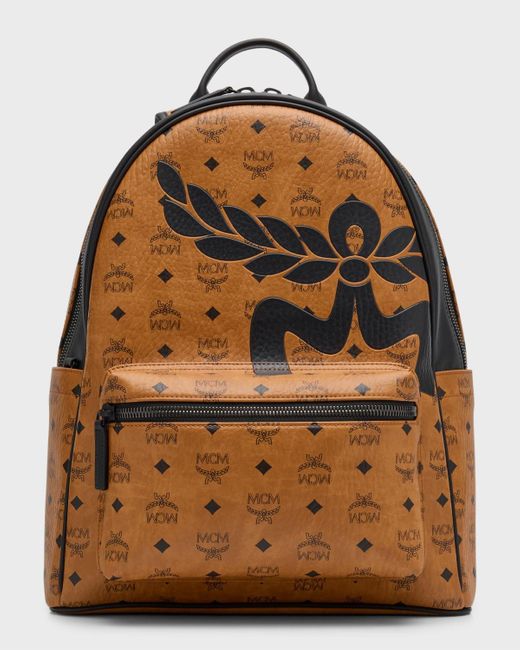 MCM Brown Stark Backpack for men