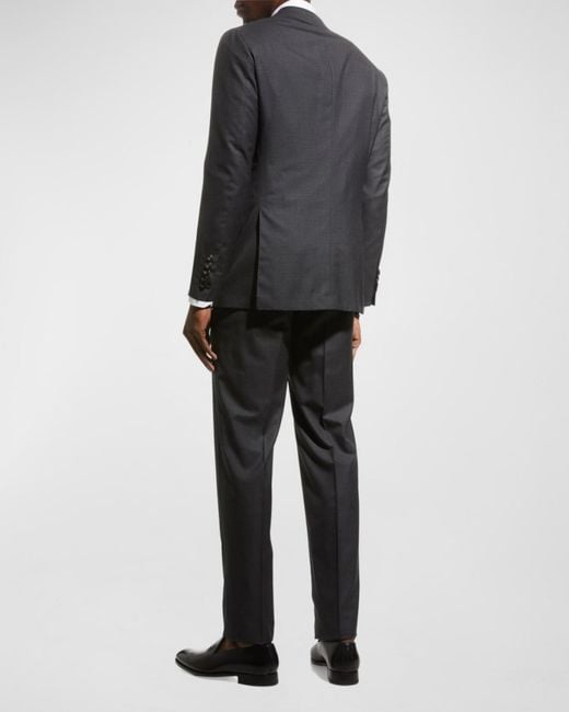 Kiton Gray Apos;S Two-Piece Solid Wool Suit for men