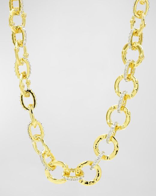 Freida Rothman Metallic Chain Link Necklace With Plating