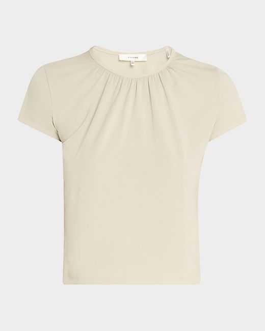 FRAME White The Gathered Tee