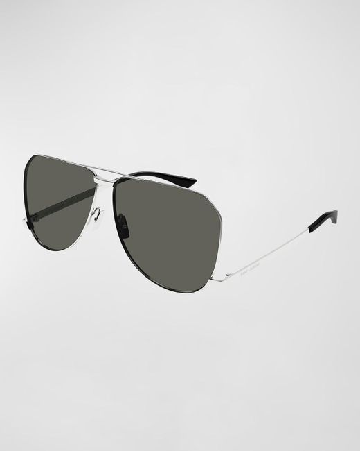 Saint Laurent Black Sl 690 Dust Metal Aviator Sunglasses for men