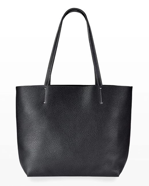 Gigi New York Black Hunter Leather Tote Bag