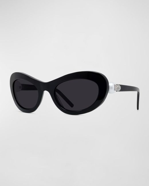 Givenchy Black Pearlescent Metal Butterfly Sunglasses