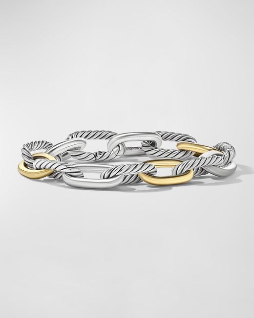 David Yurman Metallic Dy Madison Chain Bracelet In Silver With 18k Gold, 11mm