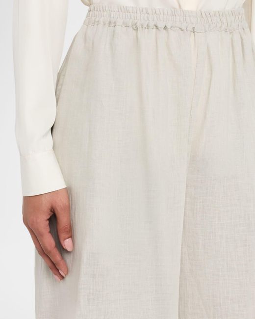 Eskandar White Flared Culottes
