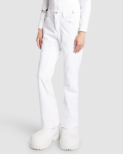 Balenciaga White 3b Sports Icon Mid-rise 5-pocket Bootcut Ski Pants