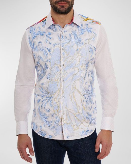 Robert Graham White Behind The Wheel Limited Edition Sport Shirt for men