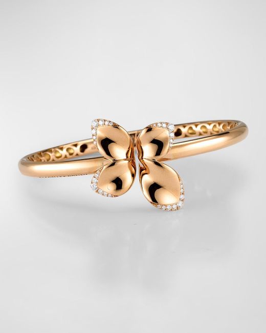 Pasquale Bruni White Giardini Segreti 18k Rose Gold Flower Bracelet With Diamonds