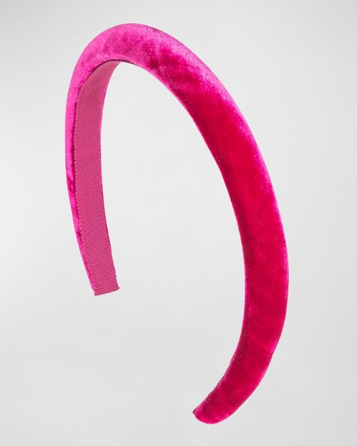 Jennifer Behr Pink Tiana Velvet Headband