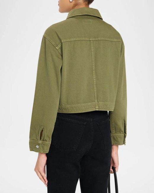 Le Jean Green Cora Denim Jacket