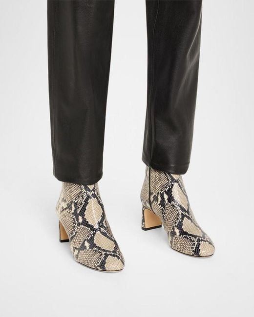 Stuart Weitzman Natural Babette-Printed Leather Booties