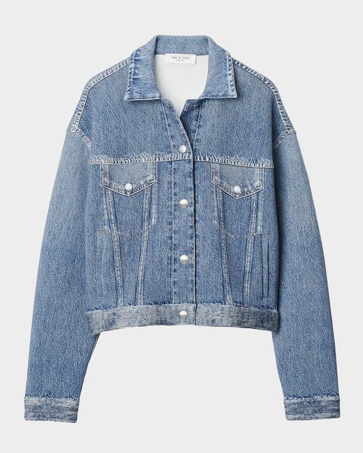 Rag & Bone Blue Miramar Mallow Trucker Jacket