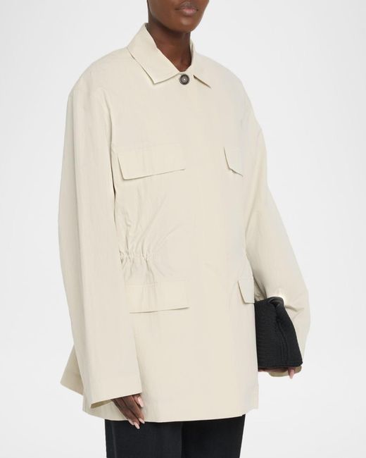 Totême Natural Collared Drawstring Jacket