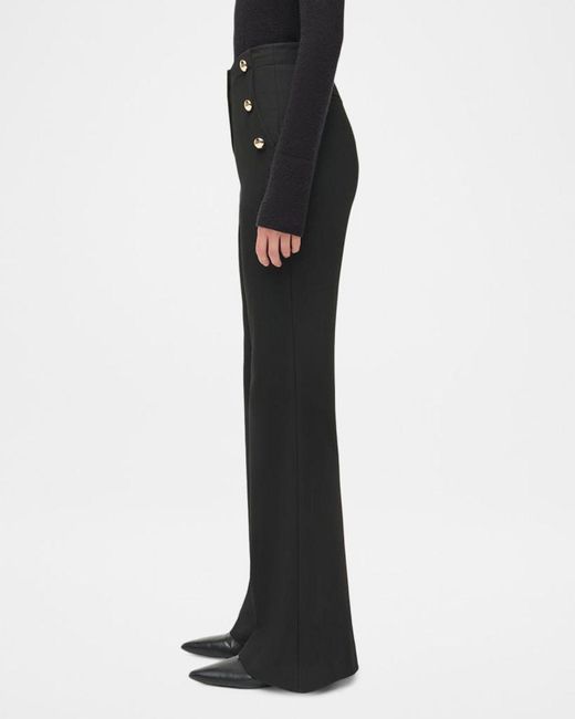 Jonathan Simkhai Black Robin Sailor Button Trousers