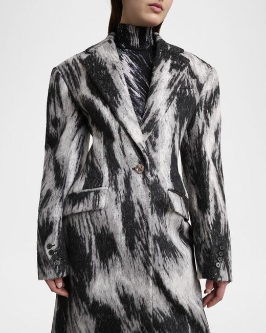 Givenchy Multicolor Animal Cocoon Coat