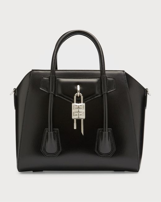 Givenchy Black Antigona Lock Small Top Handle Bag