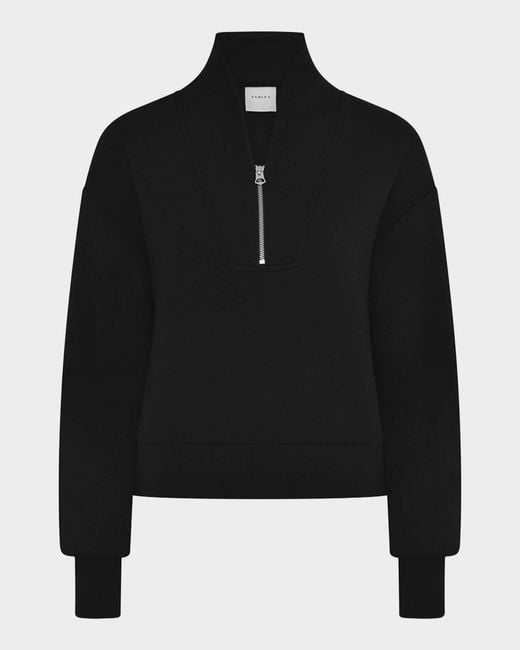 Varley Black Davidson Partial-Zip Sweatshirt