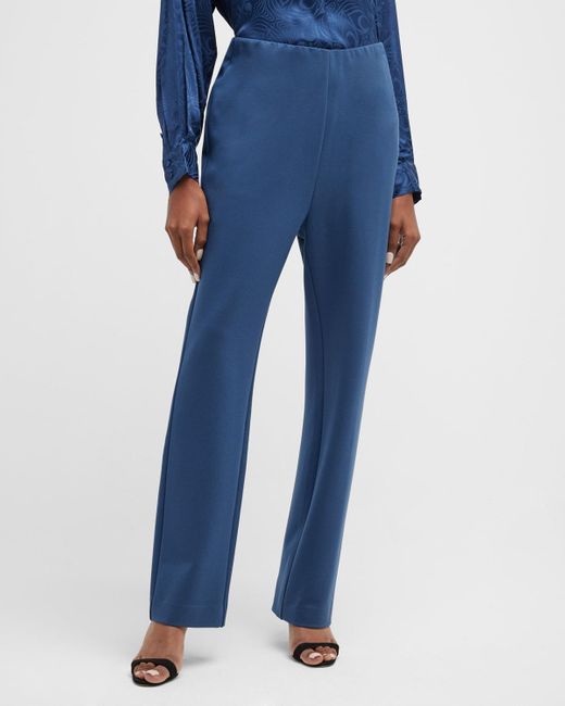 Masai Paige Cropped Straight-leg Pants in Blue | Lyst