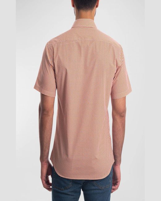 Jared Lang Blue Patterned Button-down Shirt for men