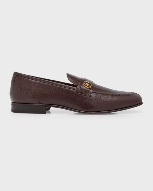 Bally Brown Sadei Leather Slip-on Loafers for men