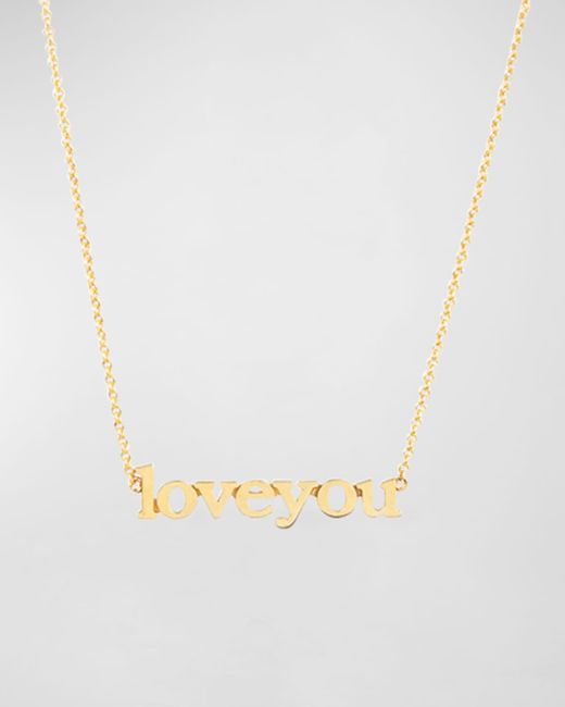 Jennifer Meyer White 18k Love You Necklace
