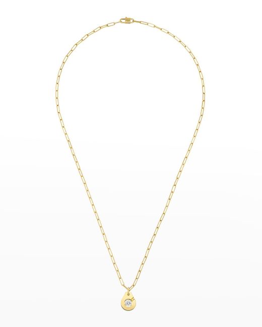 Dinh Van Multicolor Yellow Gold R10 Menot Diamond Pendant Necklace