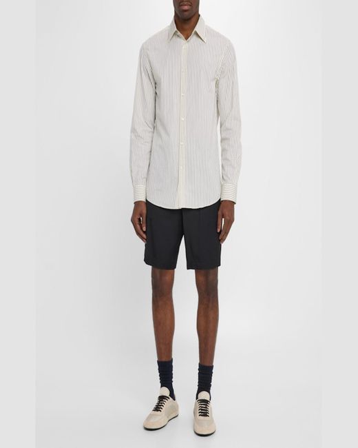 Prada White Collapse Nylon And Suede Low-Top Sneakers for men