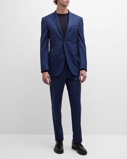 Corneliani Blue Tic Academy Suit for men