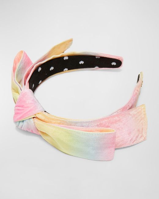 Lele Sadoughi Multicolor Shirley Velvet Bow Headband